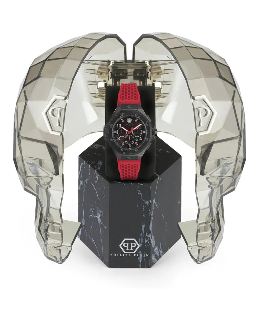 Philipp Plein Red Chrono Royal Silicone Watch