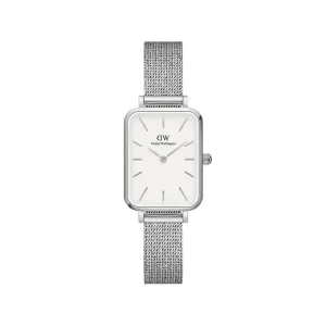 Quadro Pressed Sterling - Silver & White Watch