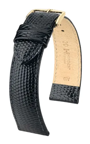 Rainbow - 18mm Black Leather Watch Strap