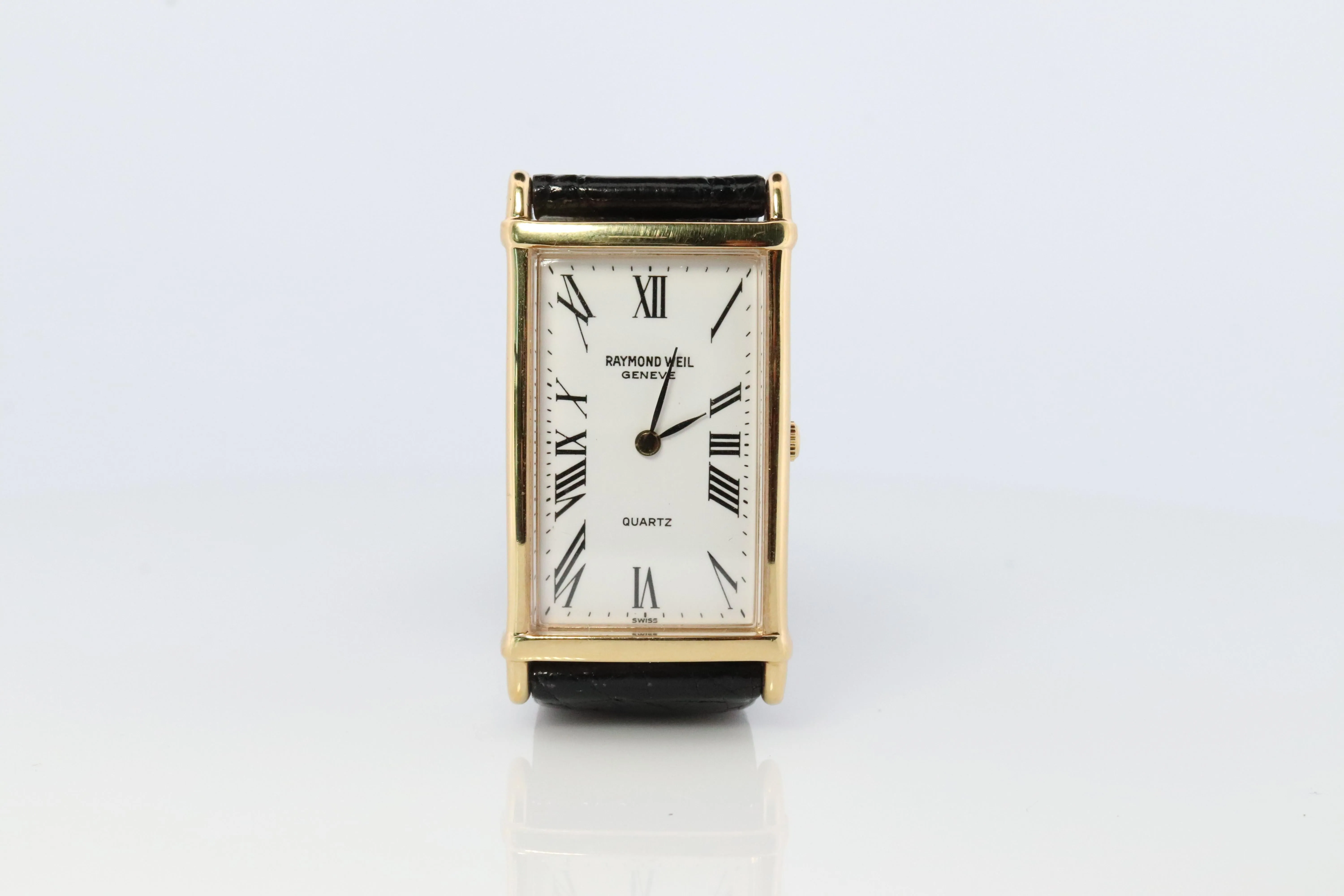 Raymond Weil Ladies watch. RW Tank Carree 5742 18k Gold Electroplated.