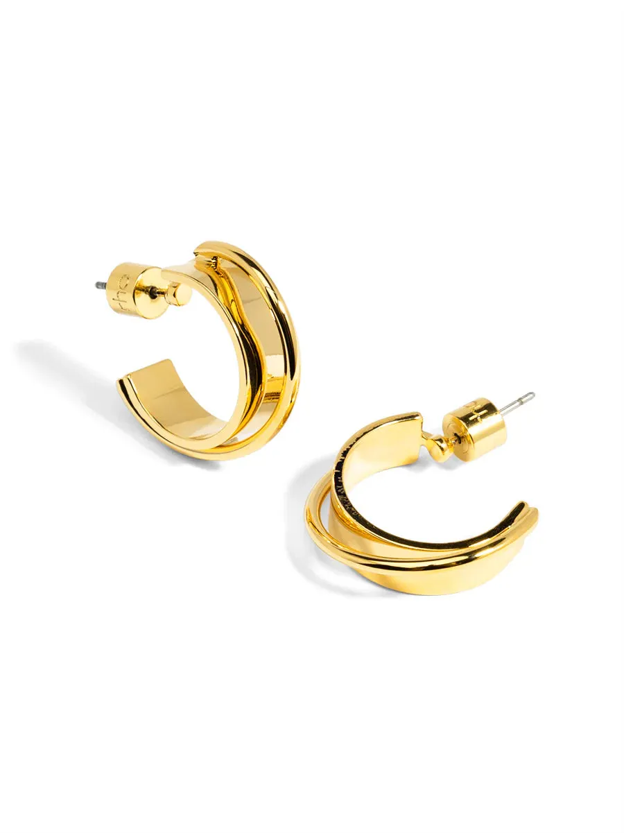 RHO Jewelry Textured Metal Huggies