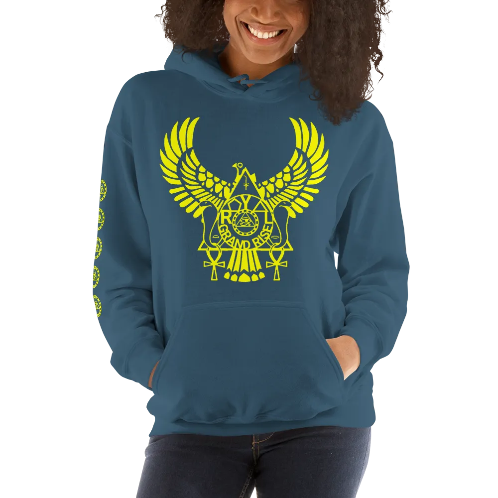ROYAL. | Urban Resort | RA PARTY ROYAL GRAND RISE Unisex Heavy Blend Hoodie YELLOW (4 VARIETIES)
