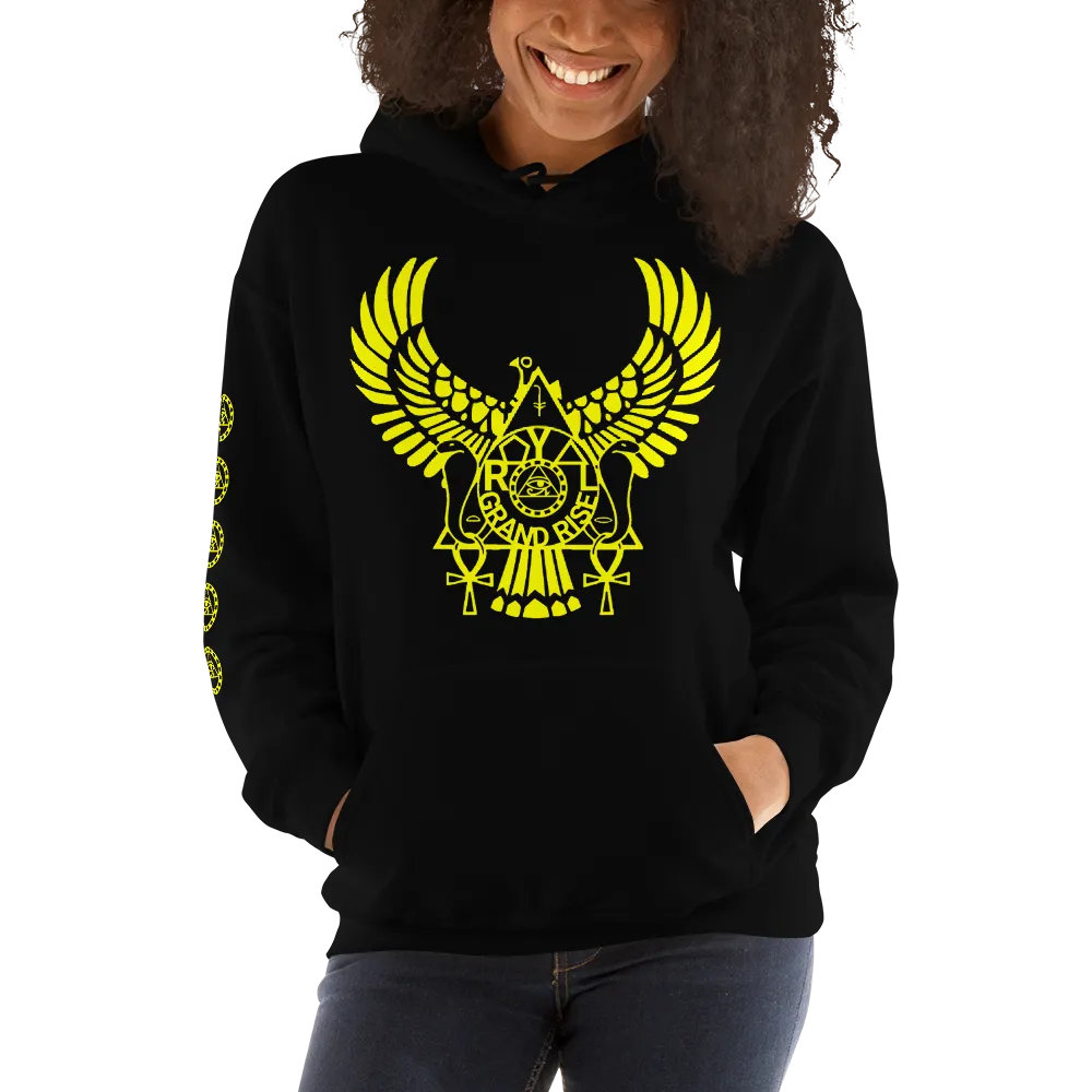 ROYAL. | Urban Resort | RA PARTY ROYAL GRAND RISE Unisex Heavy Blend Hoodie YELLOW (4 VARIETIES)