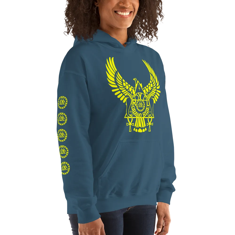 ROYAL. | Urban Resort | RA PARTY ROYAL GRAND RISE Unisex Heavy Blend Hoodie YELLOW (4 VARIETIES)