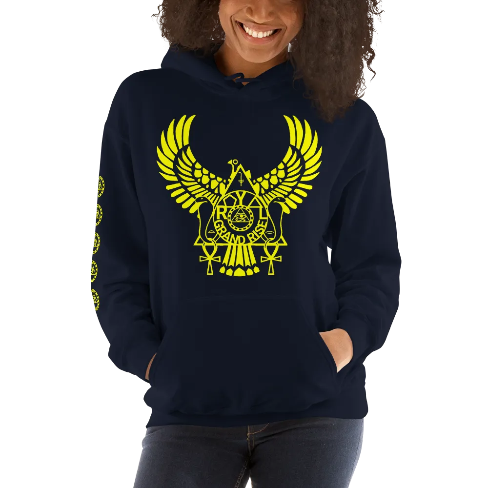 ROYAL. | Urban Resort | RA PARTY ROYAL GRAND RISE Unisex Heavy Blend Hoodie YELLOW (4 VARIETIES)