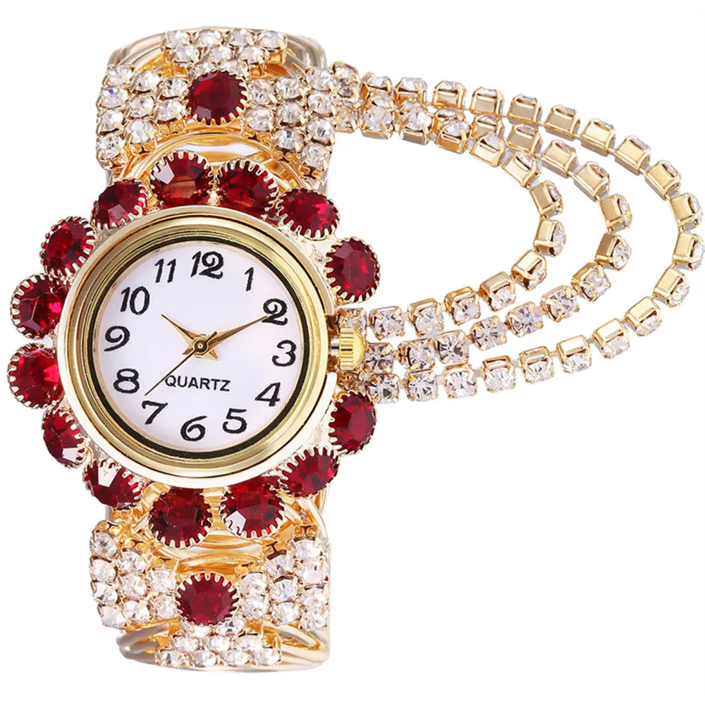 Sidiou Group Wholesale New Women Watches Fashion Diamond Elegant Watch Creative Ladies Luxury Fringe Quartz Bracelet Alloy Watch