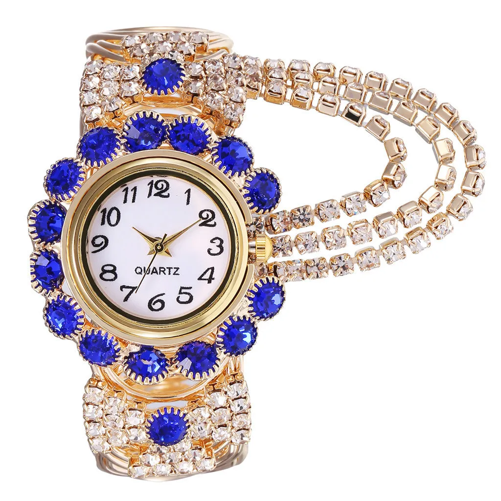 Sidiou Group Wholesale New Women Watches Fashion Diamond Elegant Watch Creative Ladies Luxury Fringe Quartz Bracelet Alloy Watch
