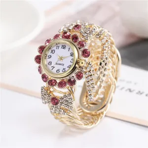 Sidiou Group Wholesale New Women Watches Fashion Diamond Elegant Watch Creative Ladies Luxury Fringe Quartz Bracelet Alloy Watch