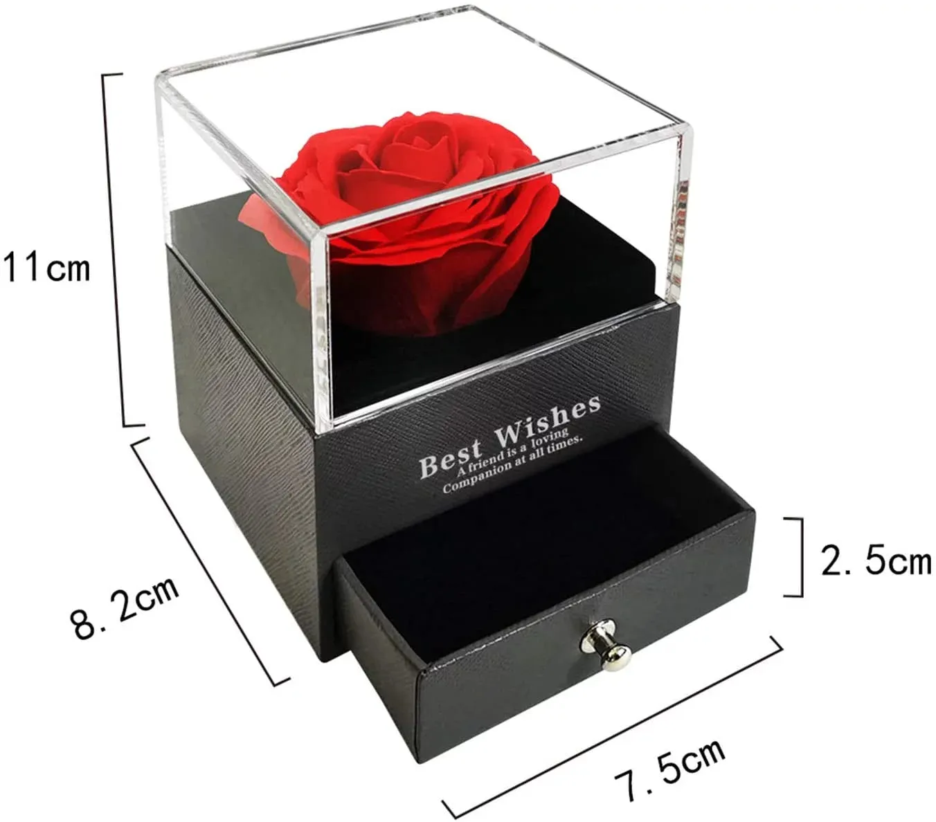 Silver Eternal Rose Necklace (925 Sterling Necklace)