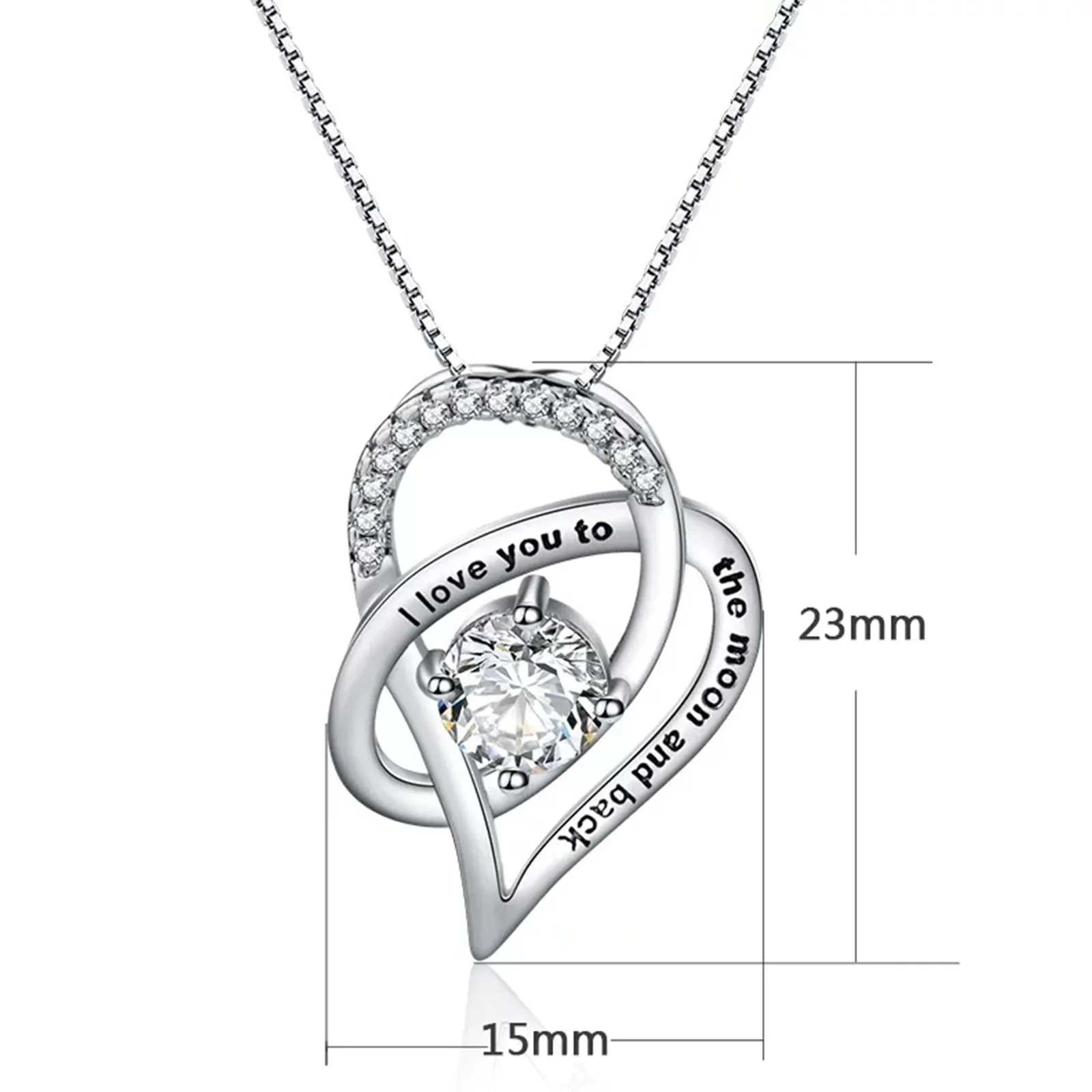 Silver Eternal Rose Necklace (925 Sterling Necklace)