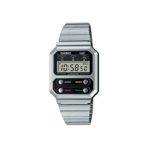 Silver Vintage Digital Watch - A100WE-1A