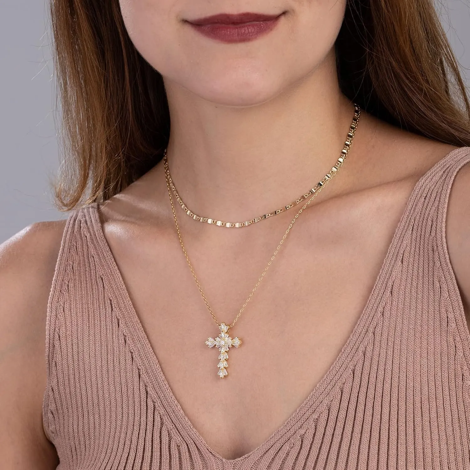 Silver/Gold Cross Necklace for Women, Silver Cross Necklace Women, Big Cross Necklace Women, Cross Necklace,Silver/Gold Necklace Cross Women, Cross Necklace for Women