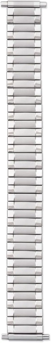 Speidel Mens Twist-O-Flex Stainless Steel Stretch Metal Replacement Expansion Watch Band with Self-Adjusting Straight or Curved Ends for 16mm 17mm 18mm 19mm 20mm 21mm 22mm