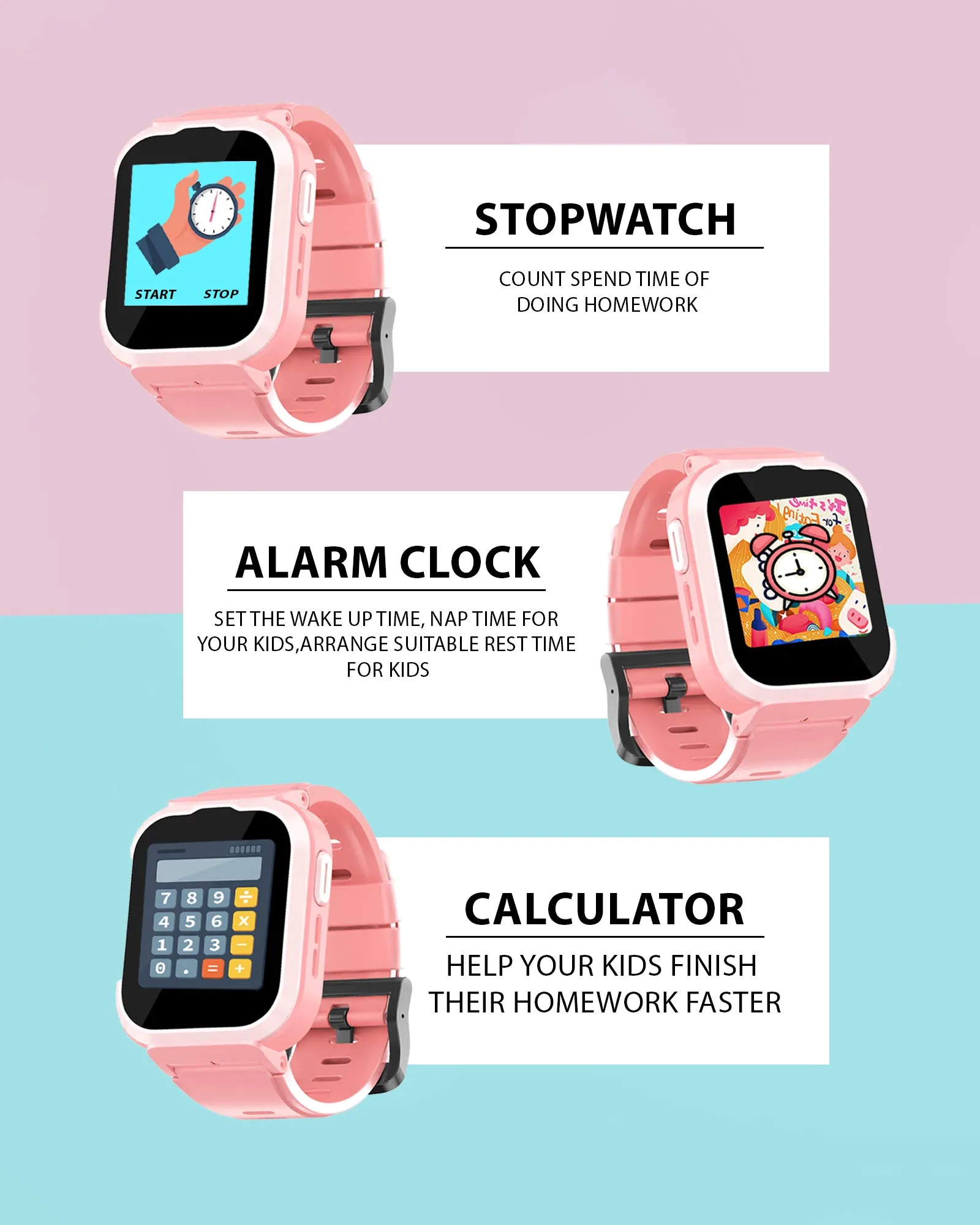 Spiky Cyclops 4g Video & Voice Calling Dewatering Waterproof Kids Smartwatch Printed strap - Blue
