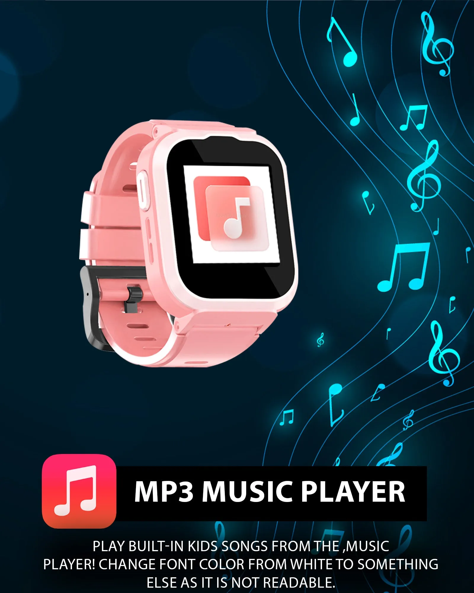 Spiky Cyclops 4g Video & Voice Calling Dewatering Waterproof Kids Smartwatch Printed strap - Blue