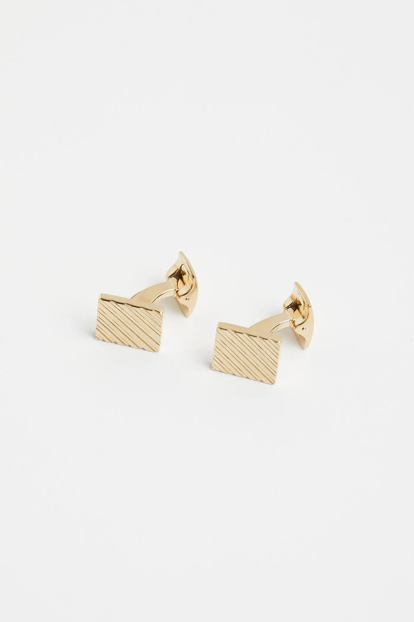 Square Engine Turned Cufflinks