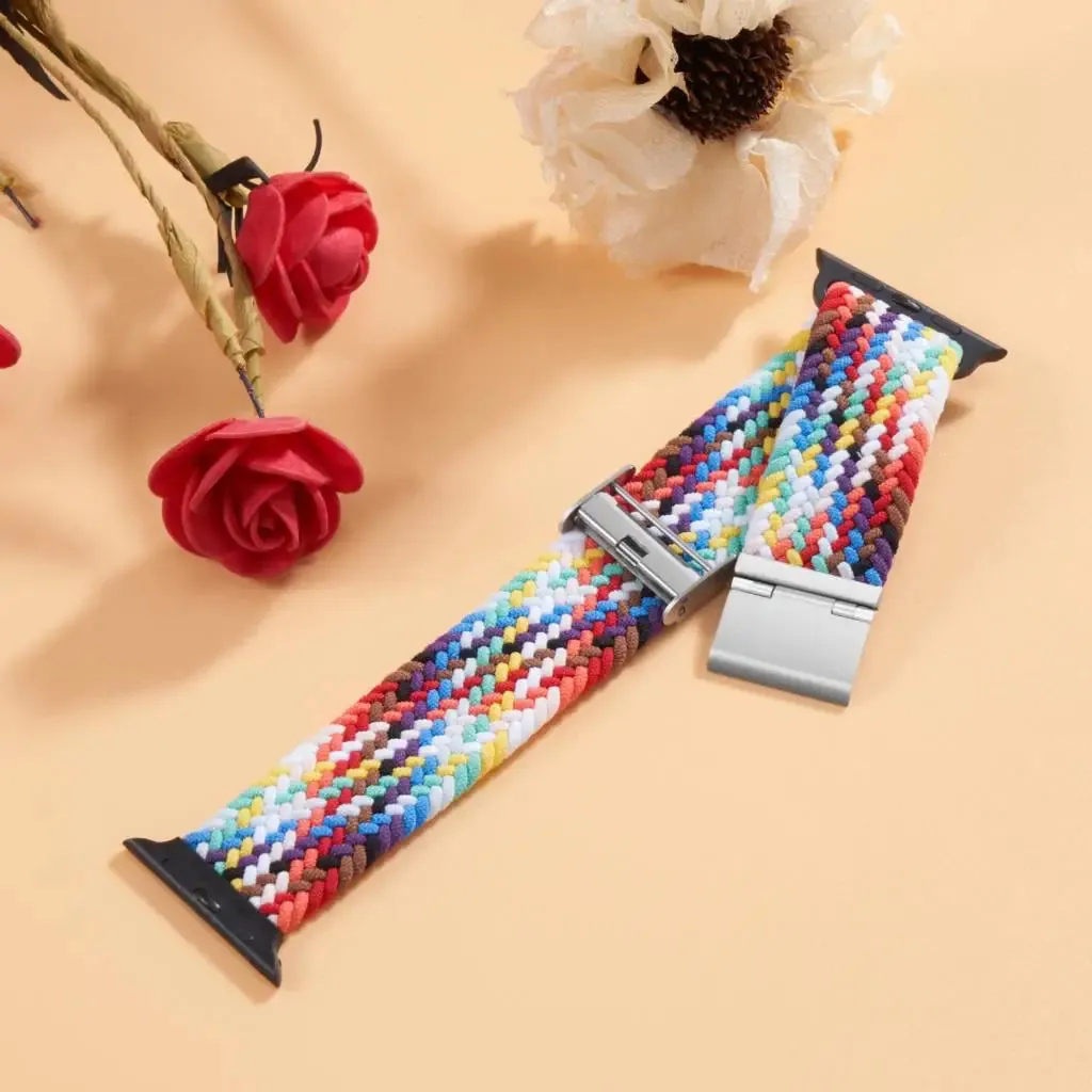 Strap For Apple watch band 46mm 45mm 44mm 49mm 40mm 41mm 42mm Braided loop correa bracelet iWatch series 10 8 9 7 5 se 6 4 Ultra