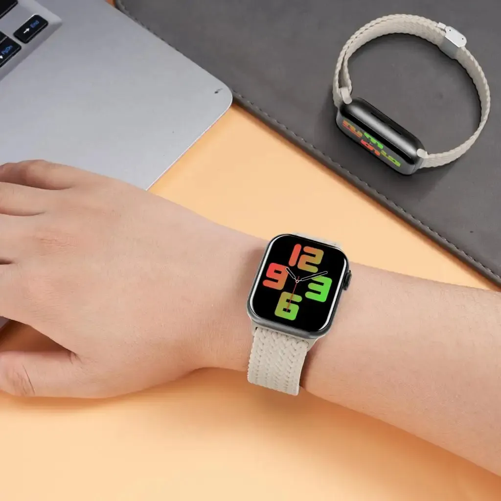 Strap For Apple watch band 46mm 45mm 44mm 49mm 40mm 41mm 42mm Braided loop correa bracelet iWatch series 10 8 9 7 5 se 6 4 Ultra