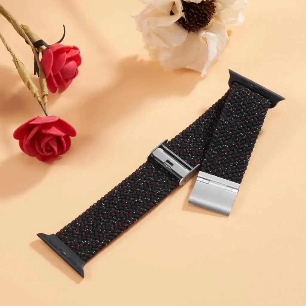 Strap For Apple watch band 46mm 45mm 44mm 49mm 40mm 41mm 42mm Braided loop correa bracelet iWatch series 10 8 9 7 5 se 6 4 Ultra
