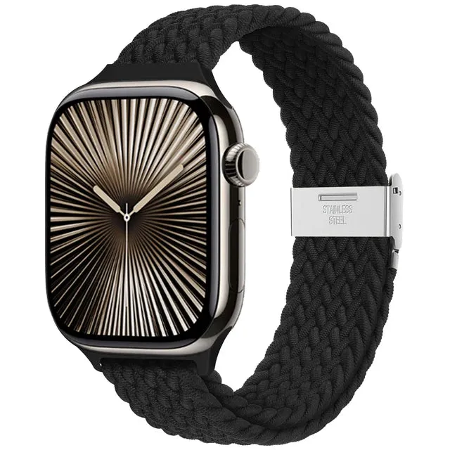 Strap For Apple watch band 46mm 45mm 44mm 49mm 40mm 41mm 42mm Braided loop correa bracelet iWatch series 10 8 9 7 5 se 6 4 Ultra