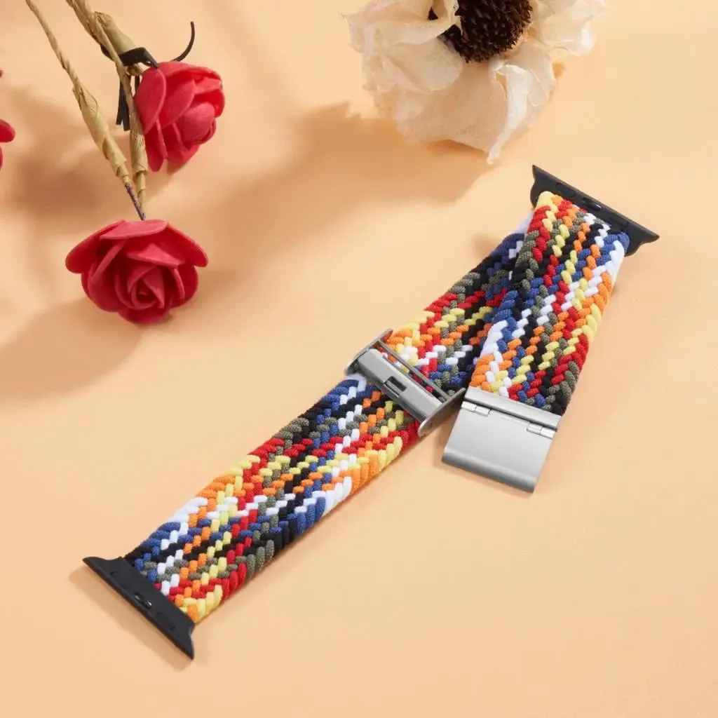 Strap For Apple watch band 46mm 45mm 44mm 49mm 40mm 41mm 42mm Braided loop correa bracelet iWatch series 10 8 9 7 5 se 6 4 Ultra