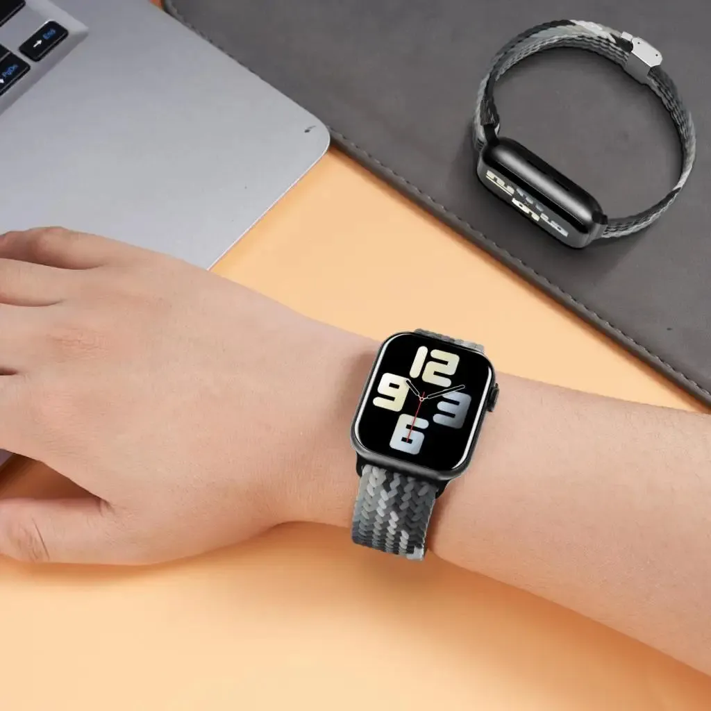 Strap For Apple watch band 46mm 45mm 44mm 49mm 40mm 41mm 42mm Braided loop correa bracelet iWatch series 10 8 9 7 5 se 6 4 Ultra
