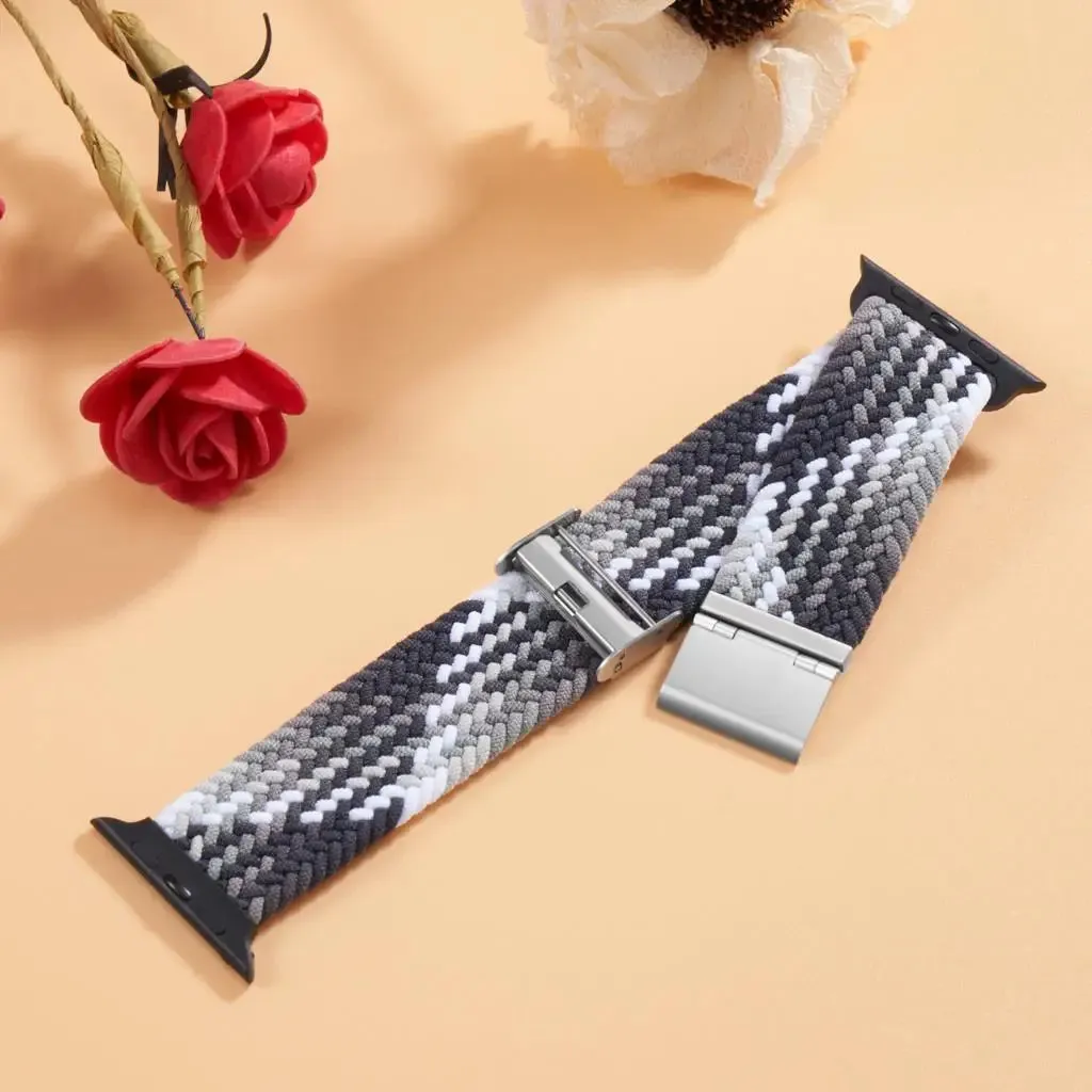 Strap For Apple watch band 46mm 45mm 44mm 49mm 40mm 41mm 42mm Braided loop correa bracelet iWatch series 10 8 9 7 5 se 6 4 Ultra