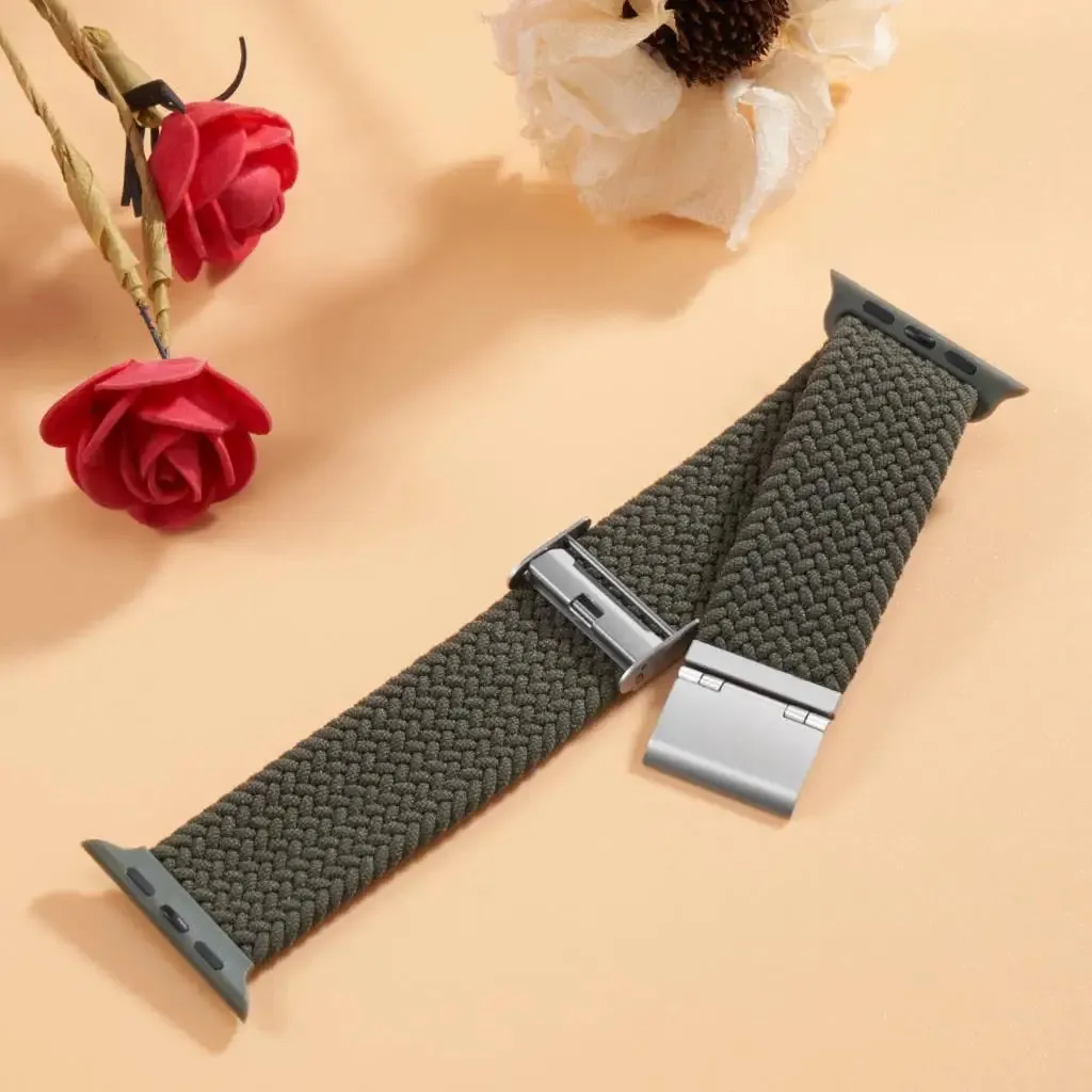 Strap For Apple watch band 46mm 45mm 44mm 49mm 40mm 41mm 42mm Braided loop correa bracelet iWatch series 10 8 9 7 5 se 6 4 Ultra