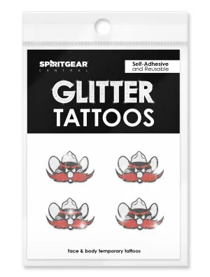 Texas Tech Double T Glitter Tattoo 4 Pack