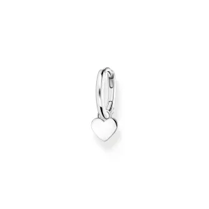 Thomas Sabo Single hoop earring with heart pendant silver