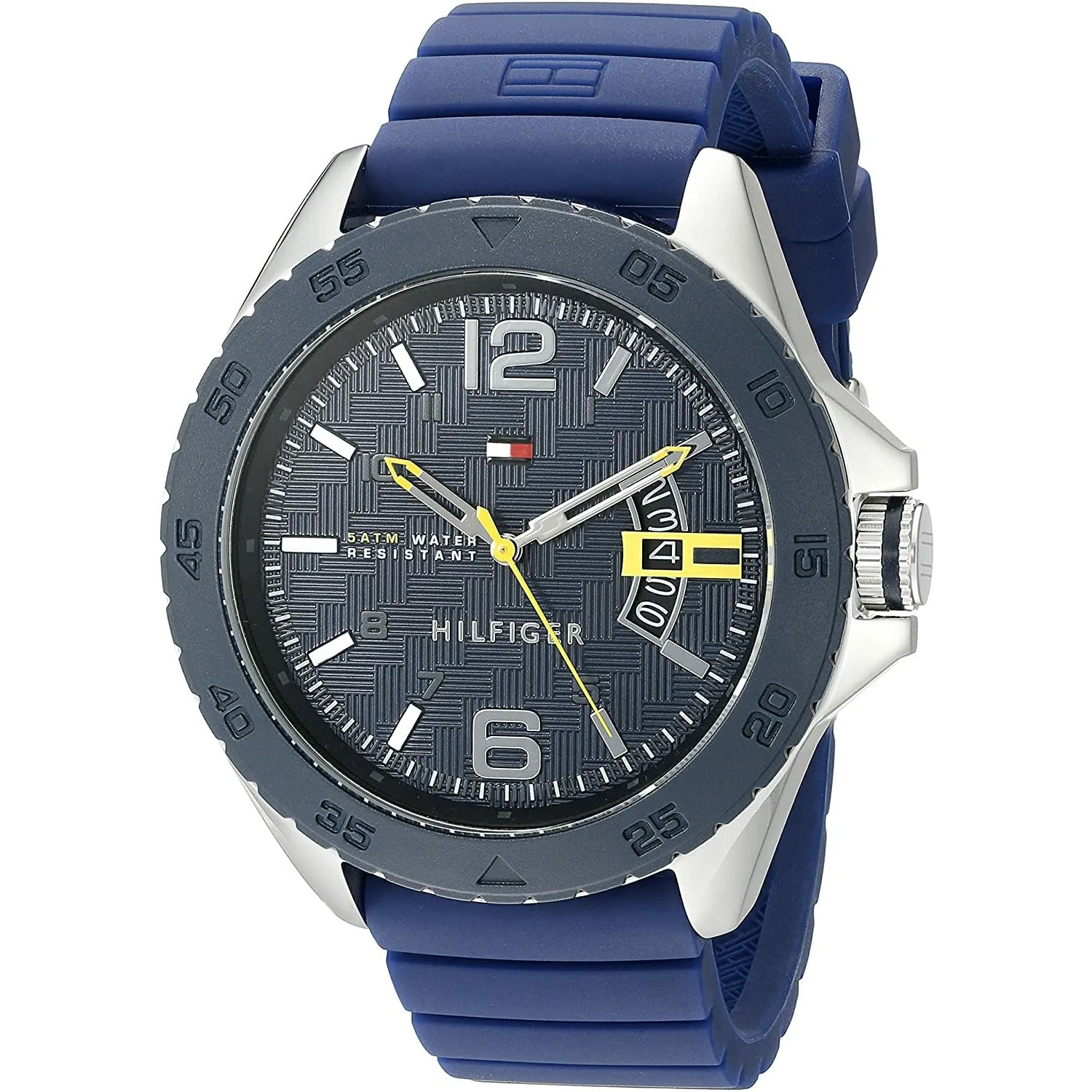 Tommy Hilfiger Men's 1791204 Stainless Steel Casual Sport Watch With Blue Silicone Band
