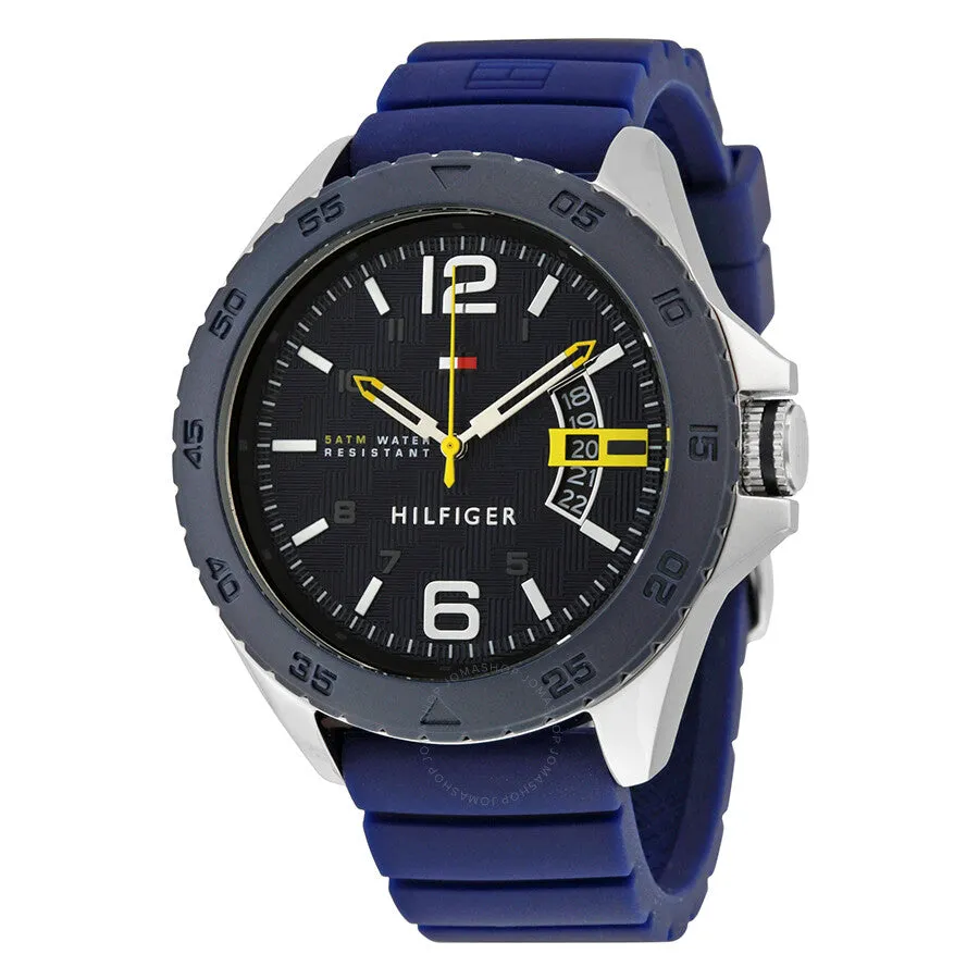Tommy Hilfiger Men's 1791204 Stainless Steel Casual Sport Watch With Blue Silicone Band
