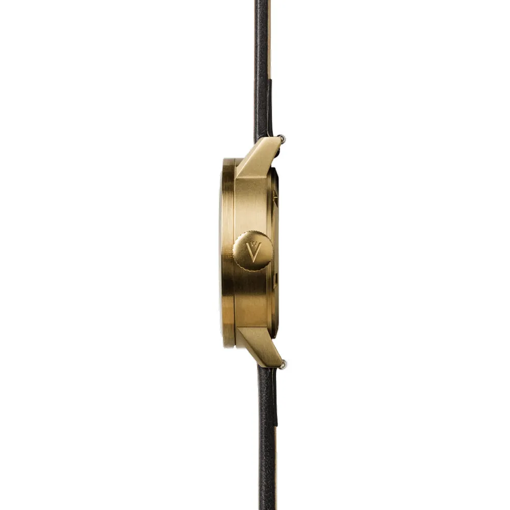 V03P Petite Watch: Black   Gold