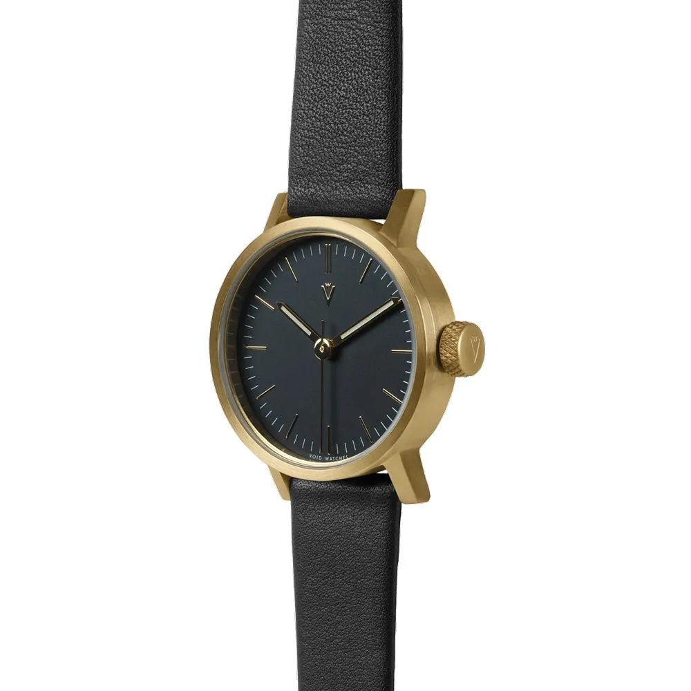 V03P Petite Watch: Black   Gold