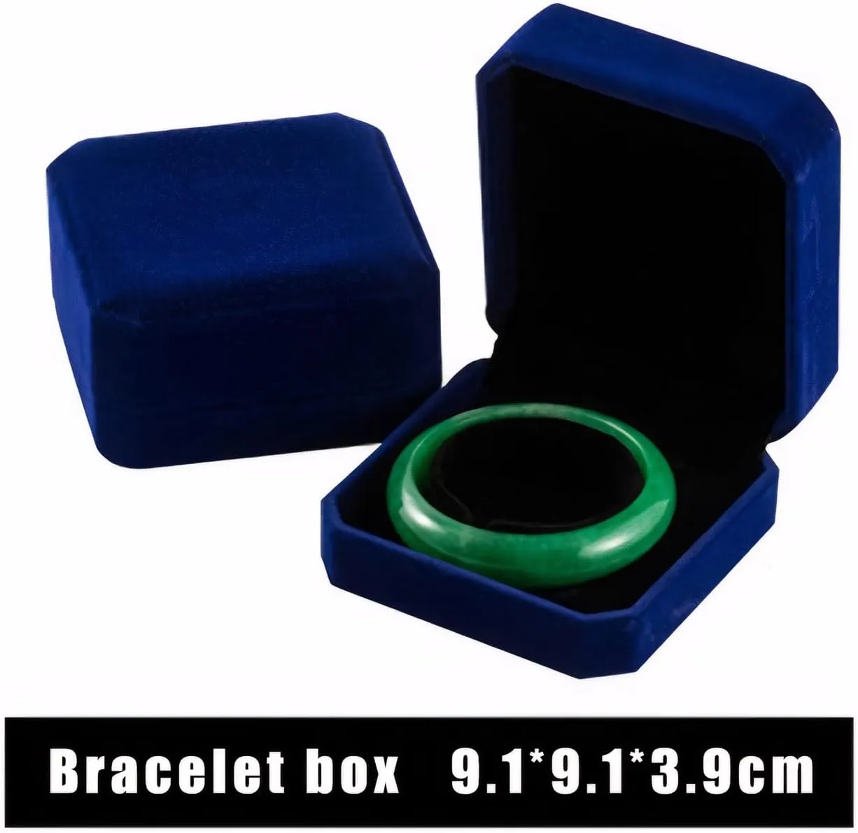 Velvet Jewelry Gift Box Set, Bracelet,Ring,Necklace Storage Case, Elegant Display Box for Wedding, Engagement, Proposal, Birthday and Anniversary (4, Blue)