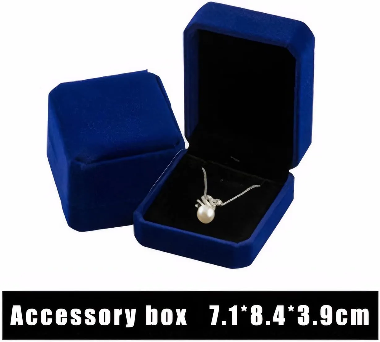 Velvet Jewelry Gift Box Set, Bracelet,Ring,Necklace Storage Case, Elegant Display Box for Wedding, Engagement, Proposal, Birthday and Anniversary (4, Blue)