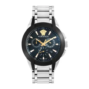 Versace Men 42 mm Size Black Round Dial Analog Watch- VEM800218