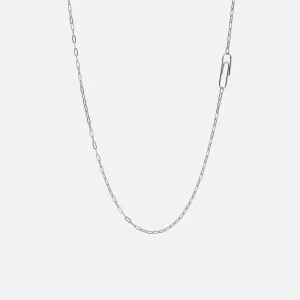 Volt Link Paper Clip Necklace (Sterling Silver)