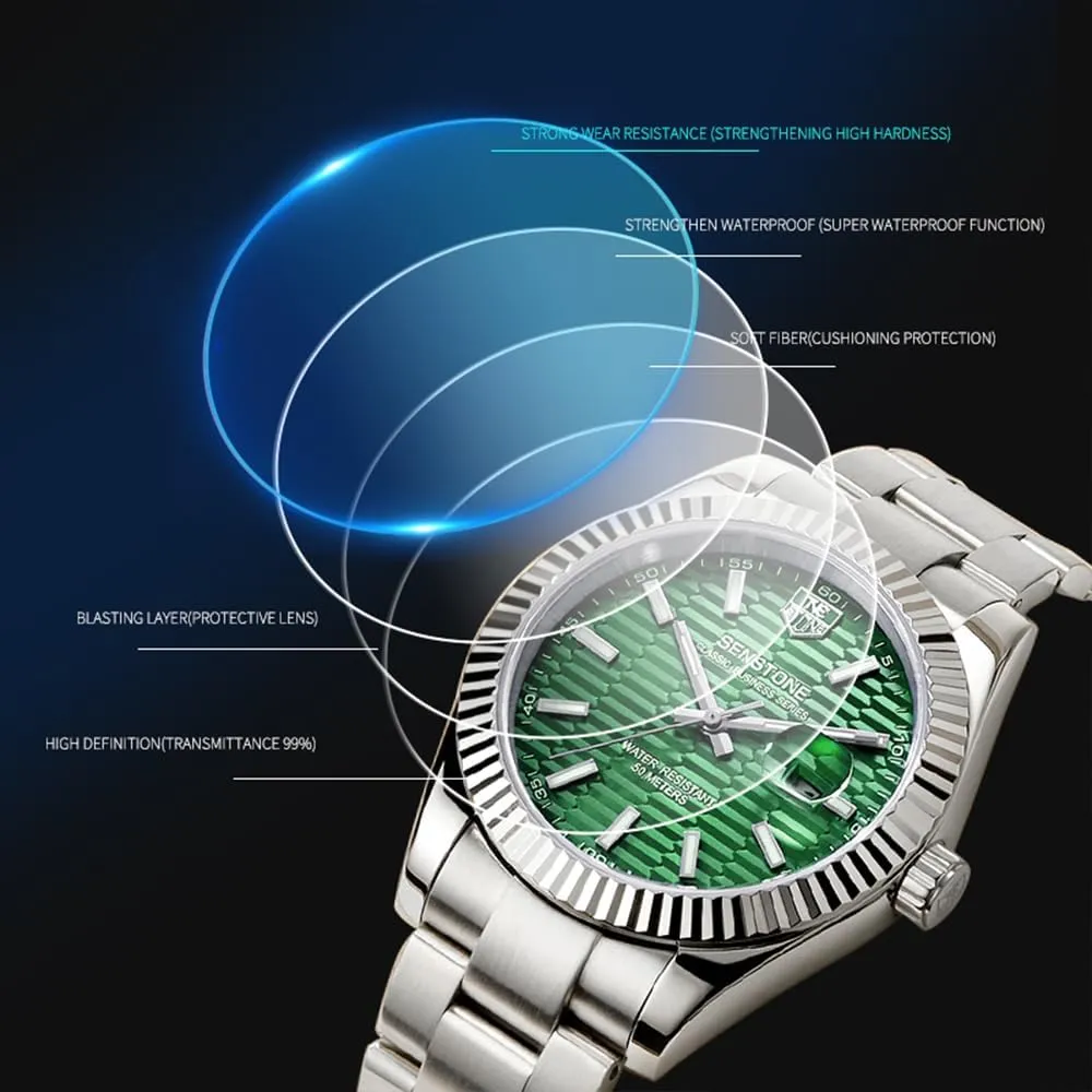 Watches for Men, Luxury Classic Business Dress Quartz Watch Stainless Steel Strap Analog Waterproof with Luminous Large Dial Calendar