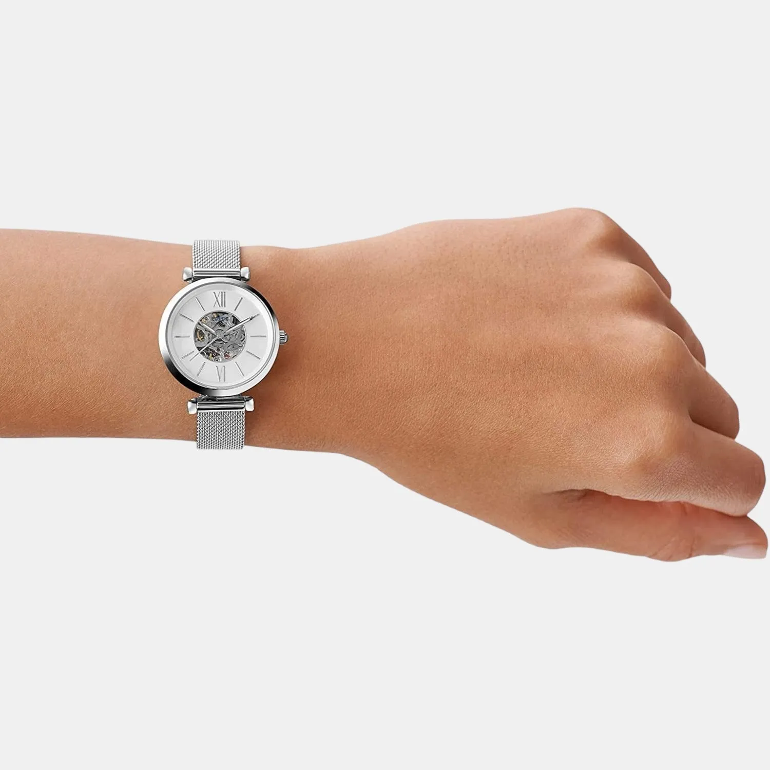 Women's White Analog Stainless Steel Automatic Watch ME3189