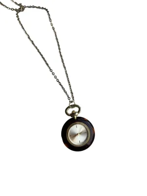 Y2K tortoise shell watch pendant